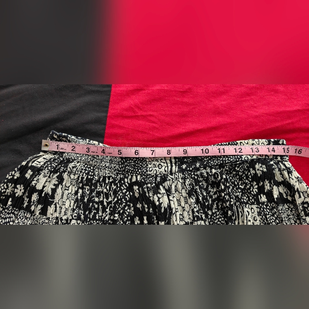 Collection B Black and Cream Tiered Maxi Skirt - Picture 4 of 5